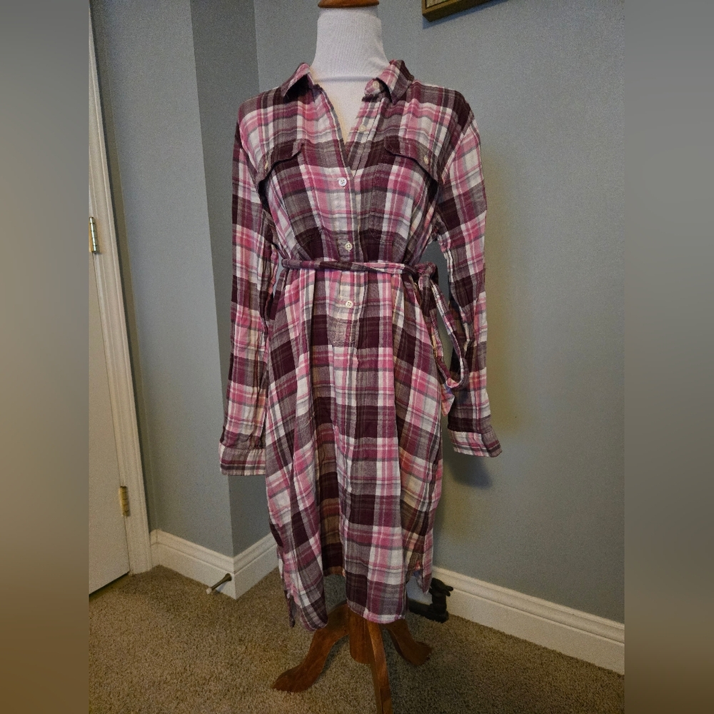 GAP Multicolor Plaid Dress Large
